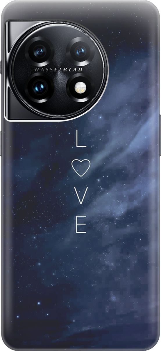 

Силиконовый чехол на OnePlus 11 с принтом "Ночное небо и любовь", Синий;черный, 159469