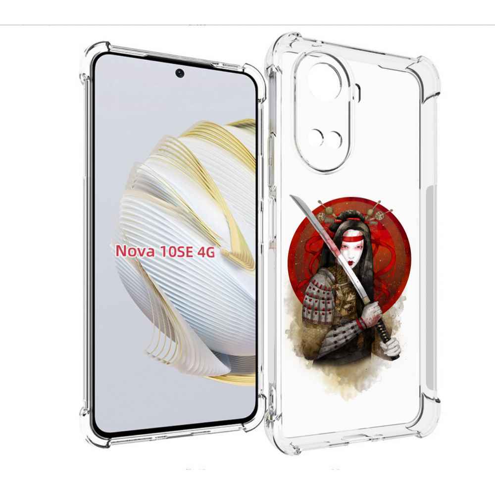 

Чехол MyPads рисованная девушка с катаной для Huawei Nova 10 SE, Прозрачный, Tocco