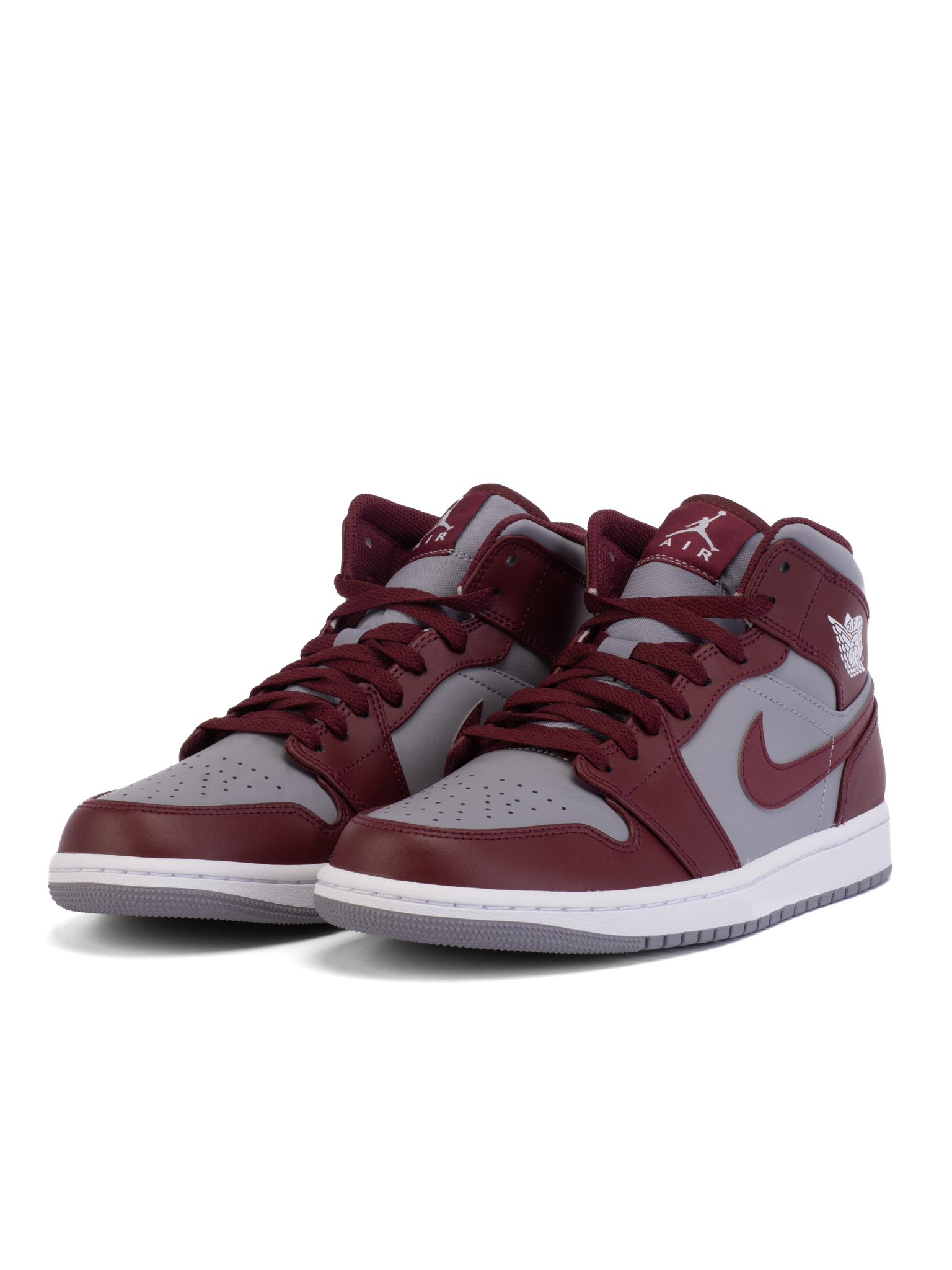 

Кеды унисекс Nike AIR JORDAN 1 MID бордовые 9 US, Бордовый, AIR JORDAN 1 MID