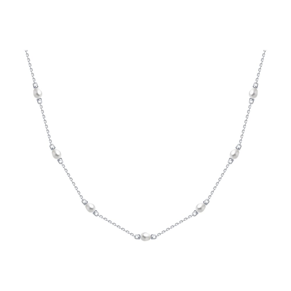

Ожерелье из серебра 50 см SOKOLOV 92070064, жемчуг культивированный, 92070064