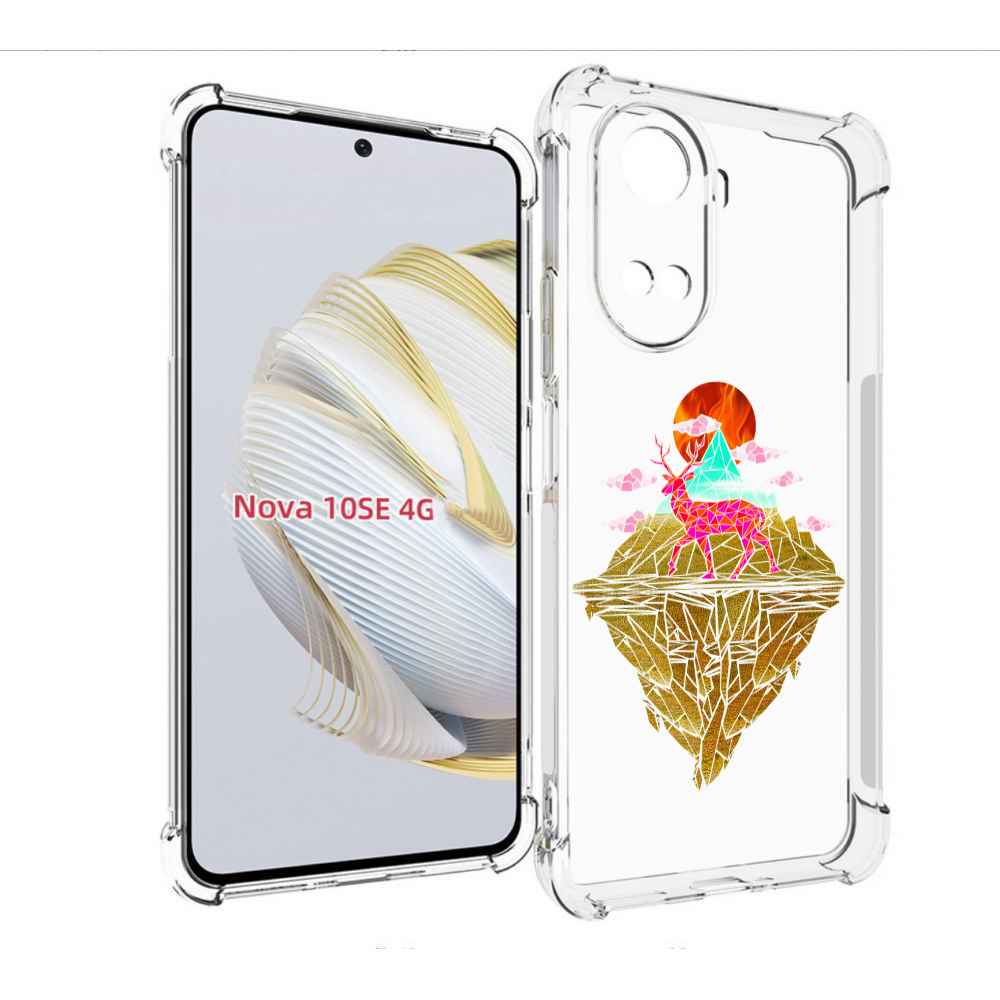 

Чехол MyPads розовый олень абстракция для Huawei Nova 10 SE, Прозрачный, Tocco
