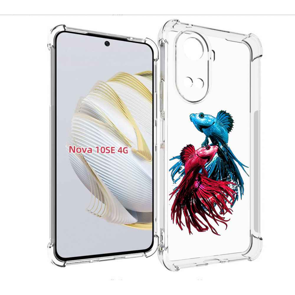 

Чехол MyPads рыбы петушки для Huawei Nova 10 SE, Прозрачный, Tocco