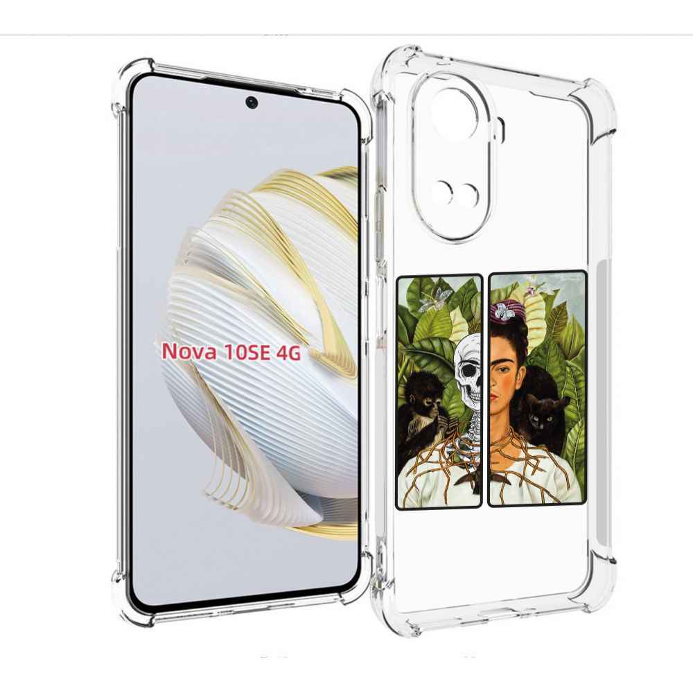 

Чехол MyPads сдвоенная картинка девушка скелет для Huawei Nova 10 SE, Прозрачный, Tocco