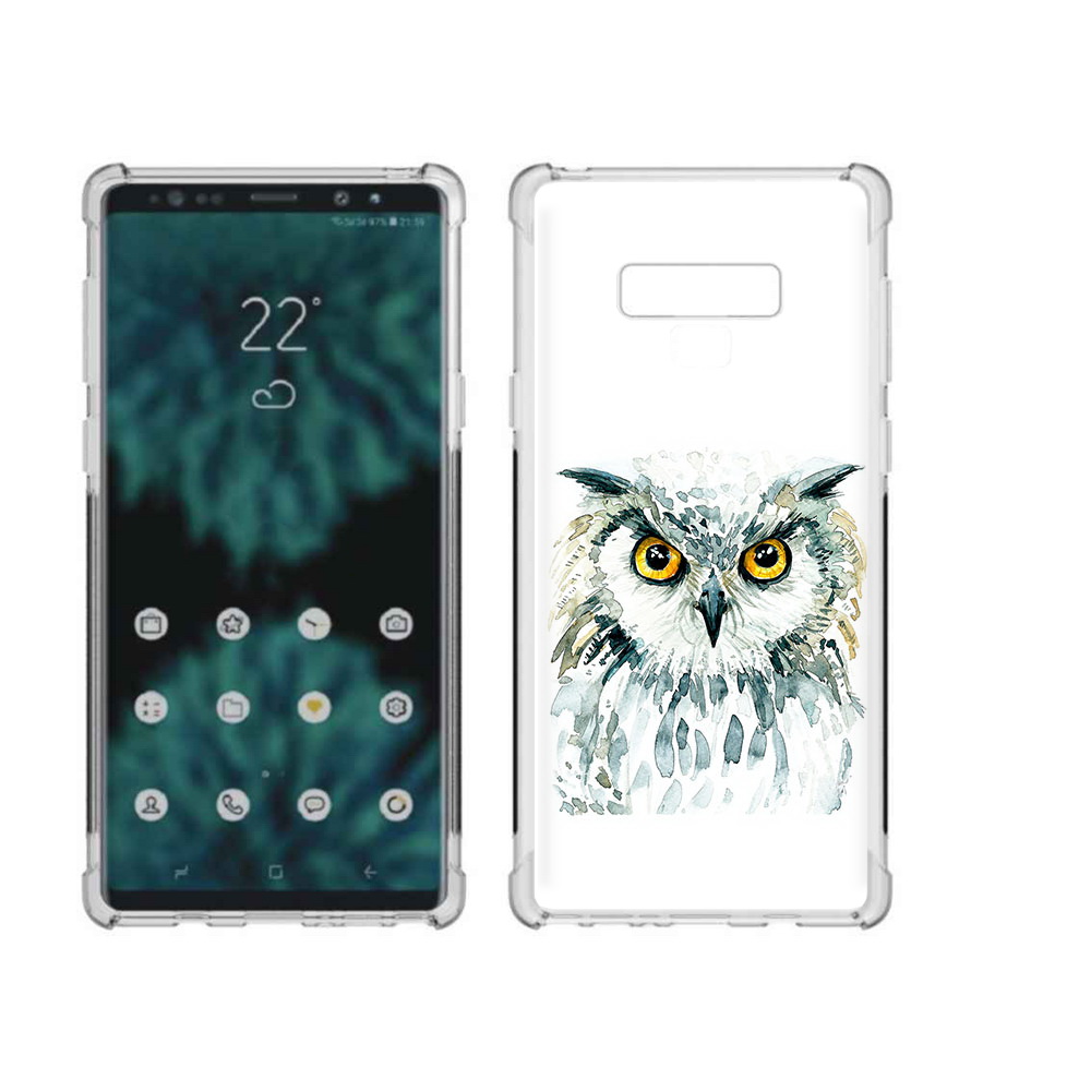 

Чехол MyPads Tocco для Samsung Galaxy Note 9 Серьезная сова (PT115235.598.156), Прозрачный, Tocco