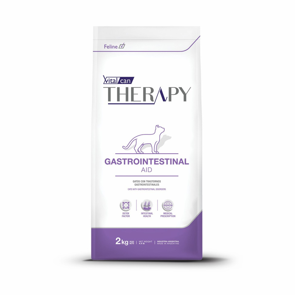Сухой корм для кошек Vitalcan Therapy Gastrointestinal Aid, для ЖКТ, с курицей, 2 кг