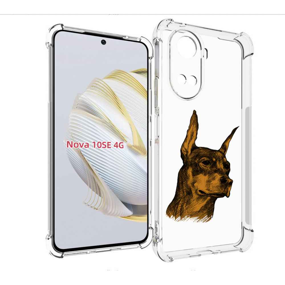 

Чехол MyPads скетч доберман для Huawei Nova 10 SE, Прозрачный, Tocco