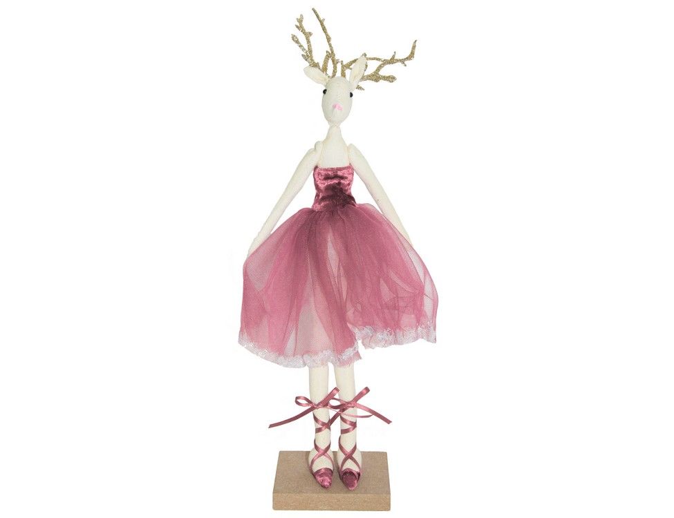 Новогодняя фигурка Due Esse Christmas Олениха балерина стоящая 11840625-03 12x12x30 см
