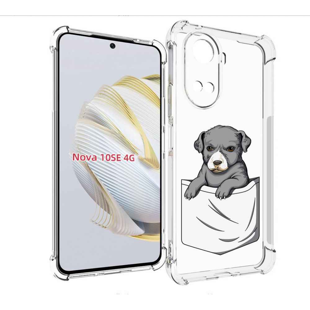 

Чехол MyPads собачка в кармане для Huawei Nova 10 SE, Прозрачный, Tocco