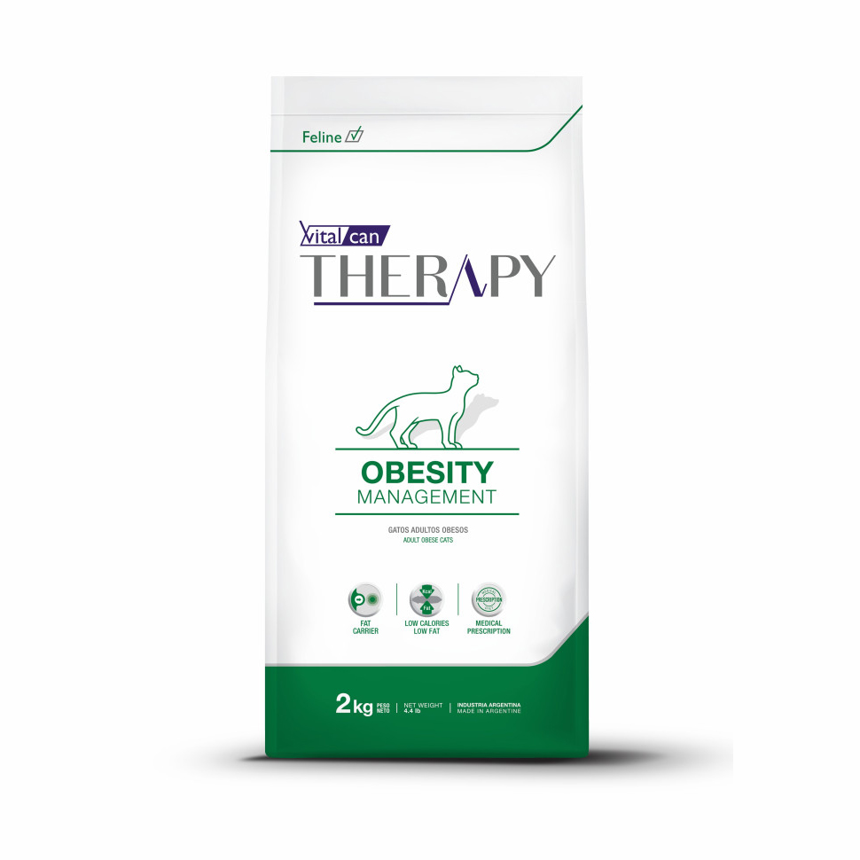 Сухой корм для кошек Vitalcan Therapy Obesity Management, снижение веса, с курицей, 2 кг