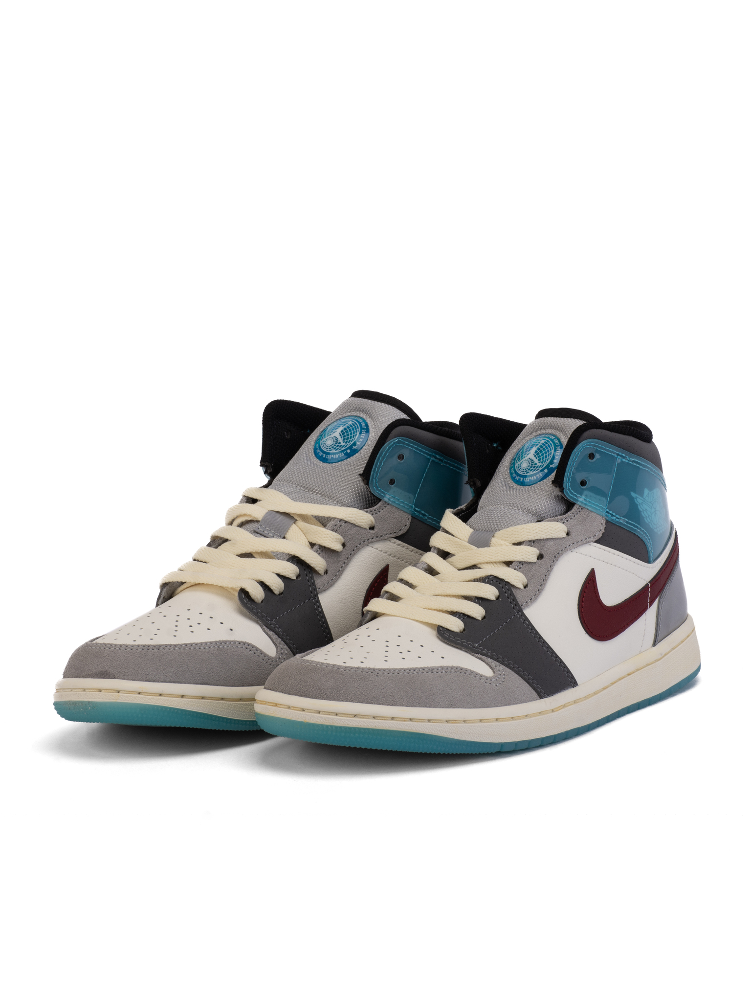 Кеды унисекс Nike AIR JORDAN 1 MID бордовые 7.5 US