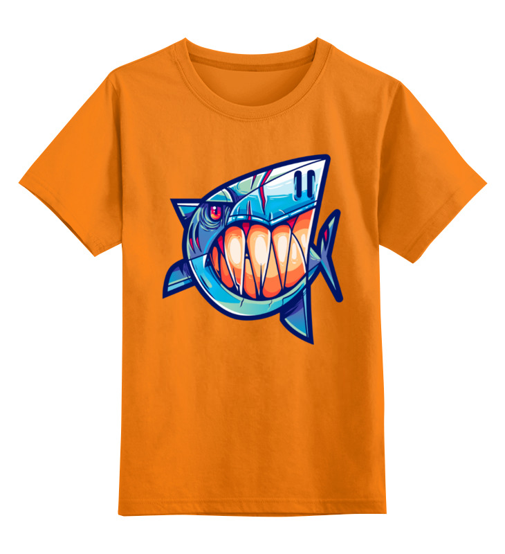 

Футболка детская Printio shark цв. оранжевый р. 104, shark