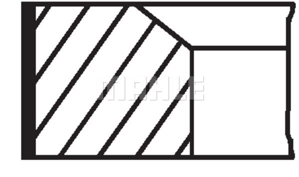 

002 24 N2_Кольца Порш. Мв 2.3D/2.9D Ом601/602 86> D89Х2,5Х2Х3 +0,5 (1) Mahle/Knecht 00224n