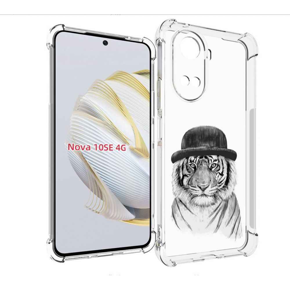 

Чехол MyPads тигр британец для Huawei Nova 10 SE, Прозрачный, Tocco