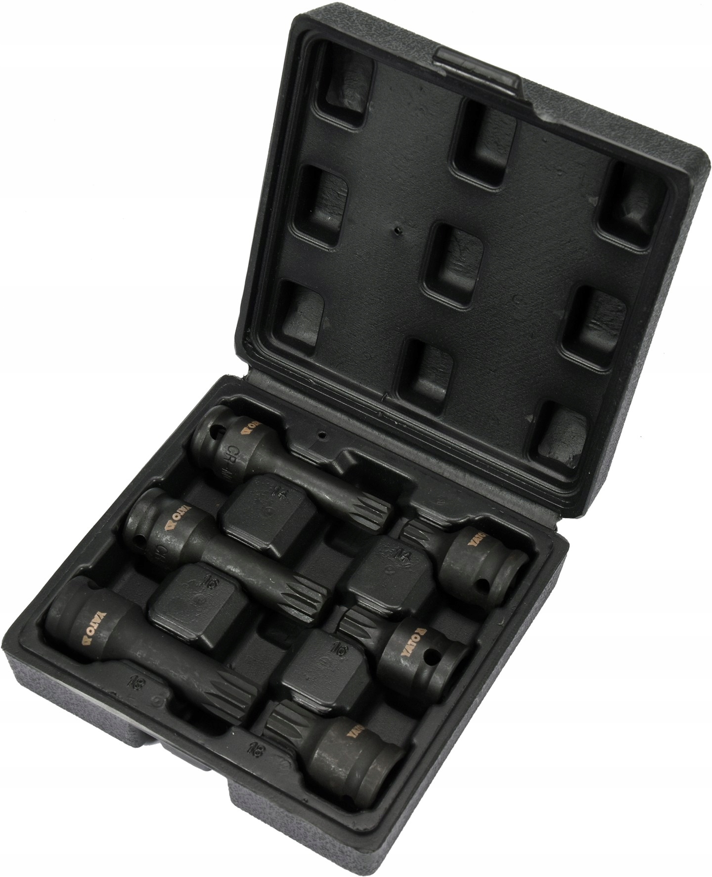 

YATO Набор головок-бит ударных SPLINE, 1/2 inch, 6 пр: M14, 16, 18, 43 и 78 мм, в пластм.