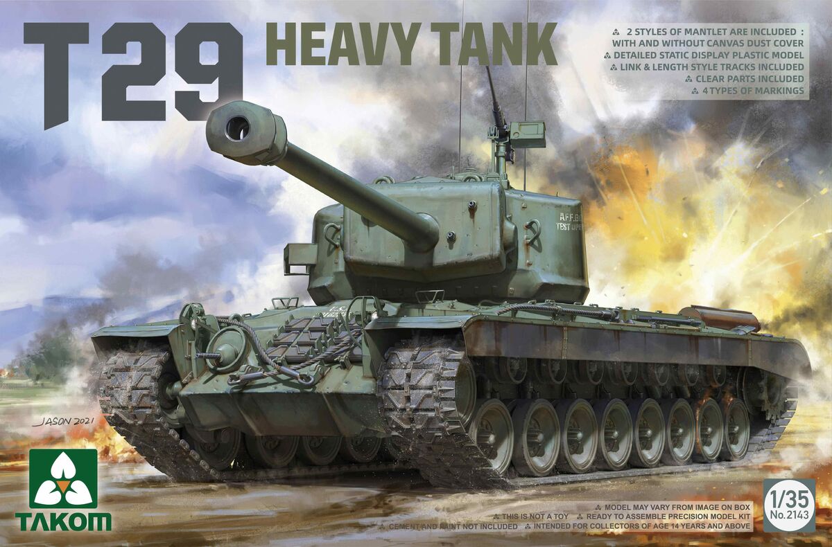фото Сборная модель takom 1/35 американский танк т29 2143