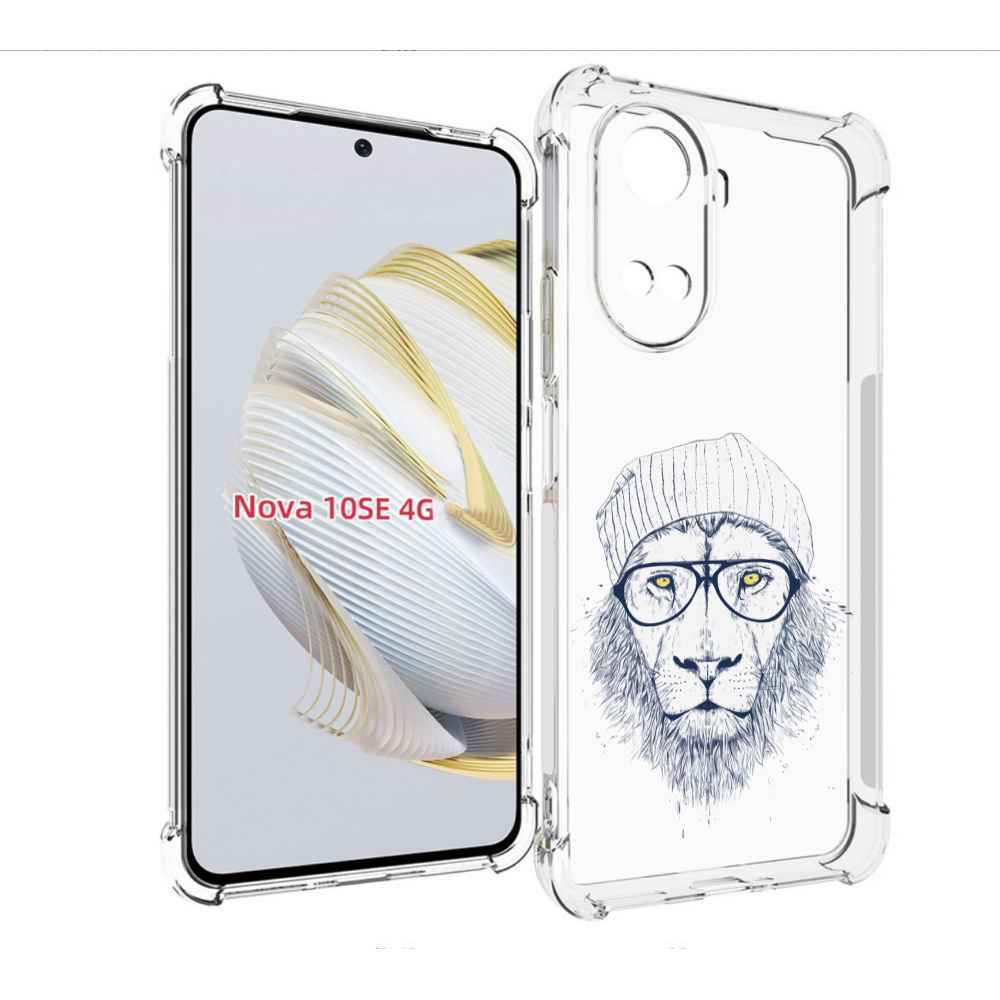 

Чехол MyPads хиппи лев для Huawei Nova 10 SE, Прозрачный, Tocco