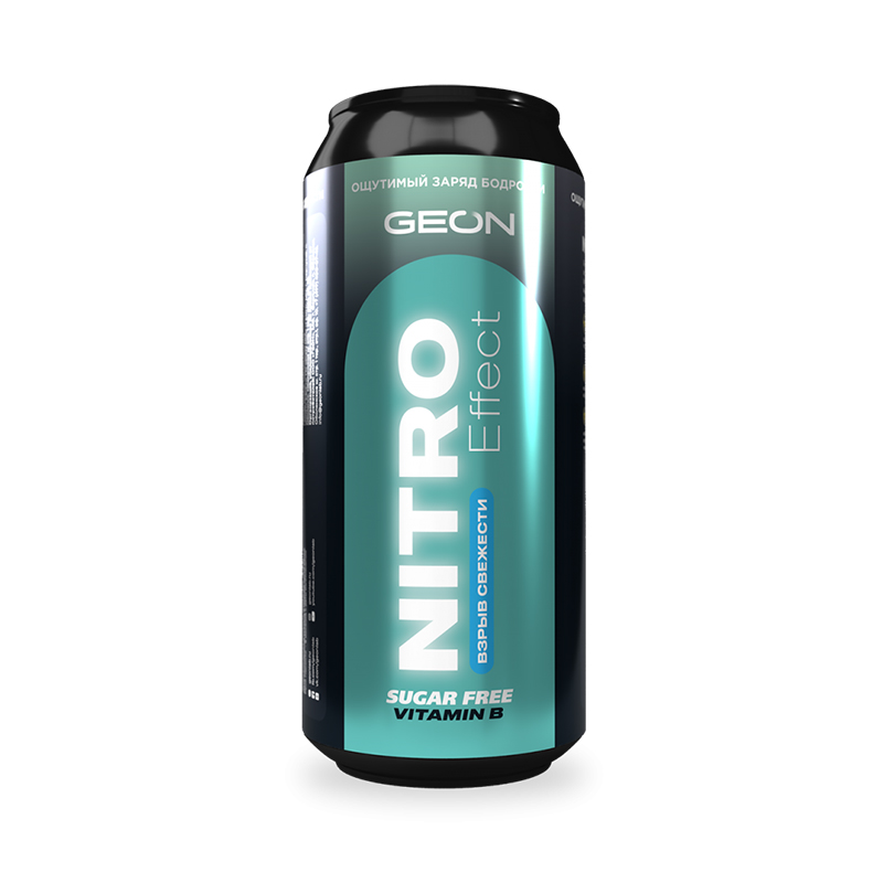 фото Тонизирующий напиток nitro effect, вкус: взрыв свежести, 500 мл geon