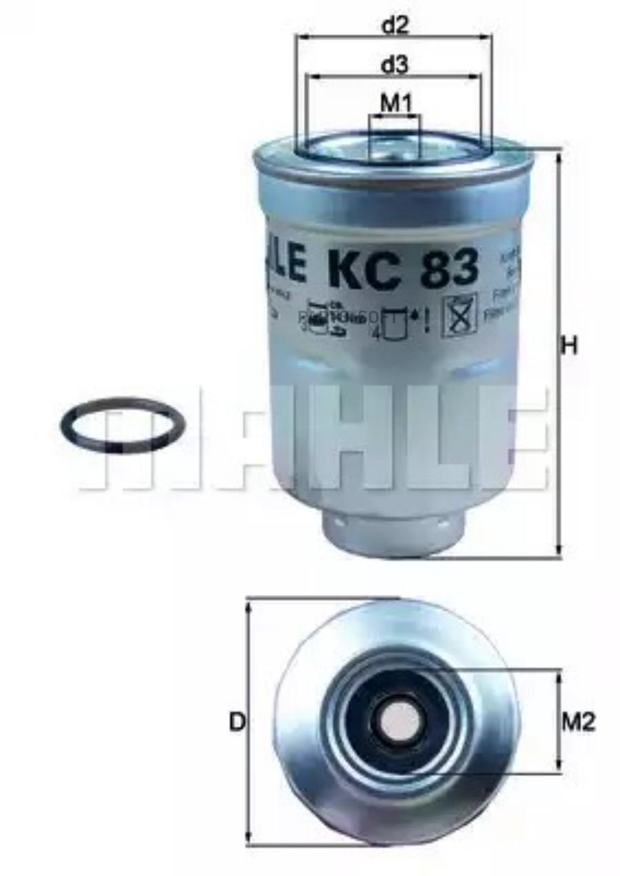 

Фильтр Топливный Mahle/Knecht kc83d