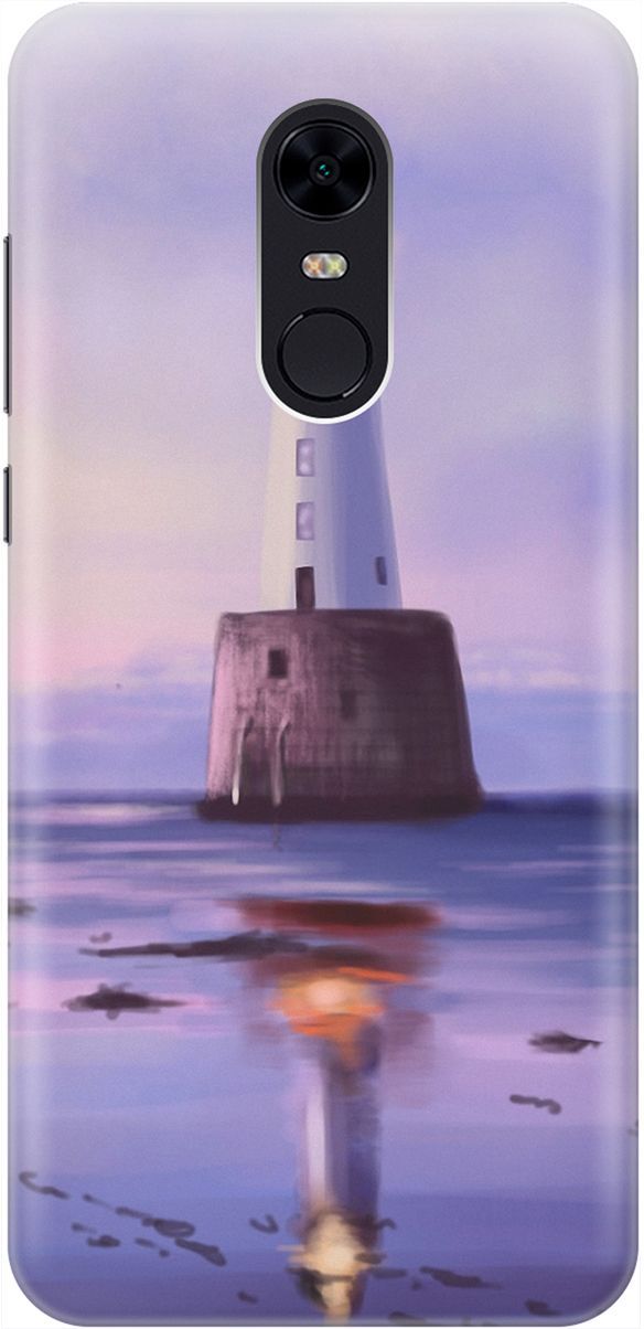 

Силиконовый чехол на Xiaomi Redmi 5 Plus "Маяк", Синий;фиолетовый, 2042