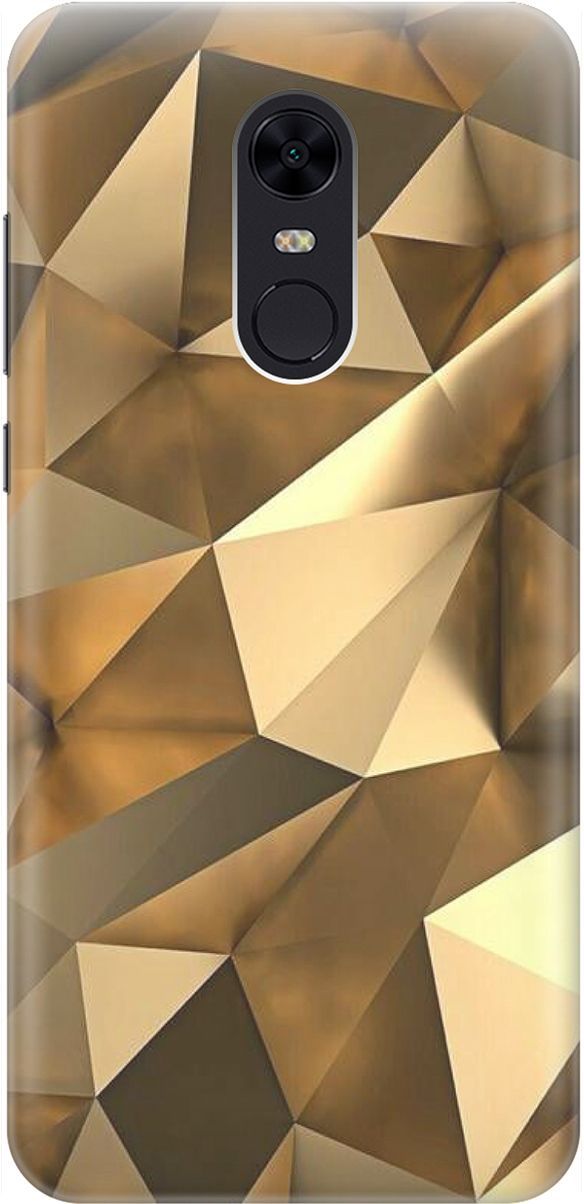 

Силиконовый чехол на Xiaomi Redmi 5 Plus "Бронзовые грани", Коричневый, 1606