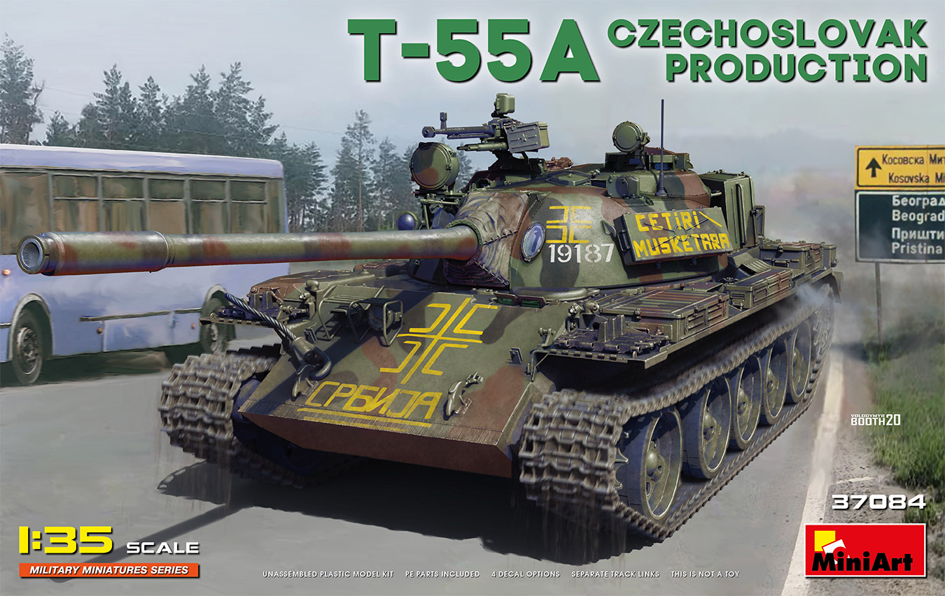 

Сборная модель MiniArt 1/35 Танк Т-55А Чехословацкого производства 37084