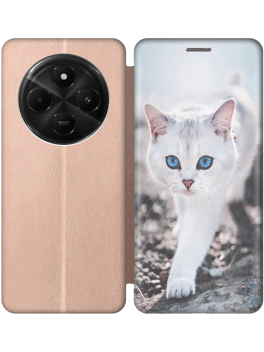 

Чехол-книжка на Xiaomi Redmi 14C / Poco C75 с принтом "Голубоглазый кот" золотой, Золотистый;белый;серый;синий, 786715712