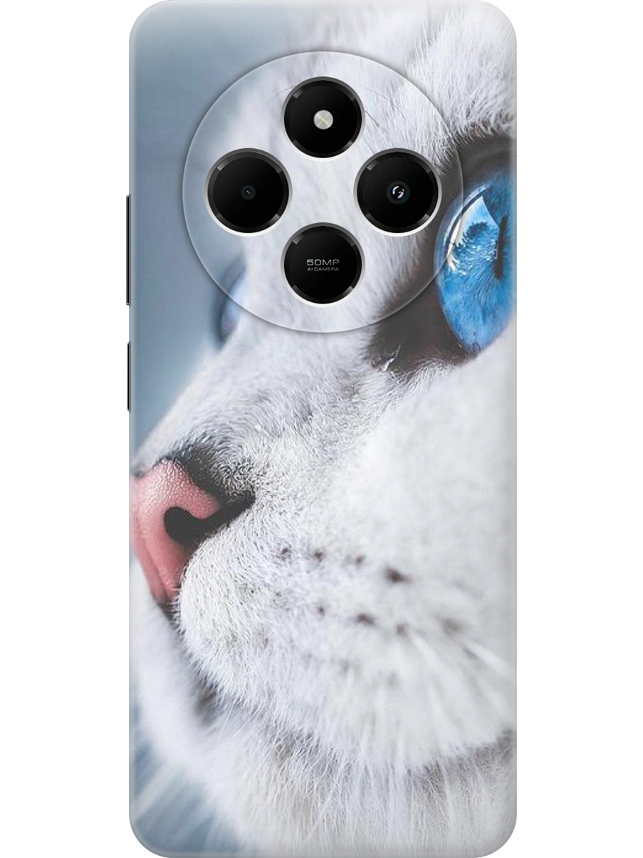

Силиконовый чехол на Xiaomi Redmi 14C, Poco C75 с принтом "Кошачий взгляд", Прозрачный;белый;голубой, 786715711