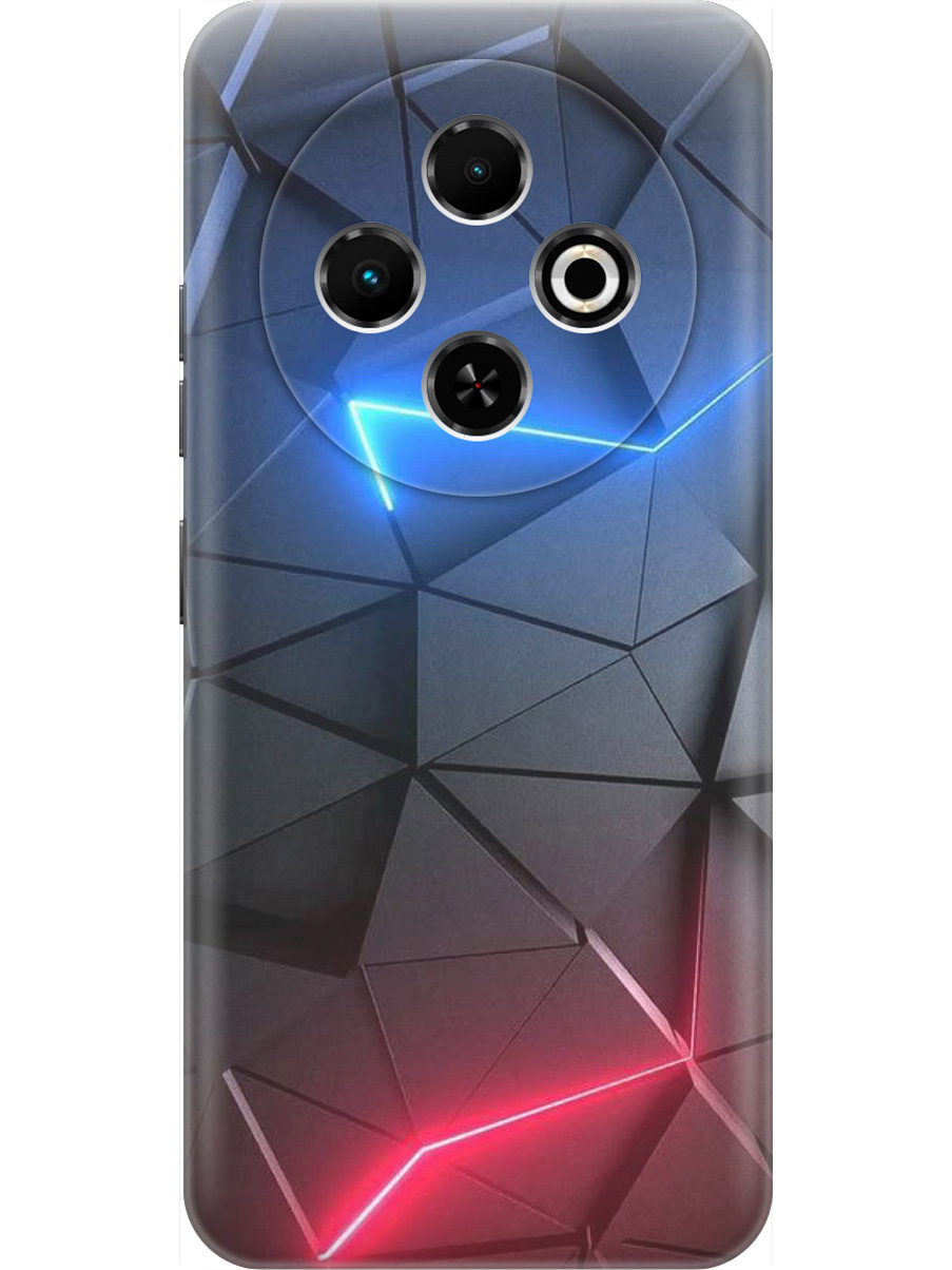 

Силиконовый чехол на Tecno Spark 30C с принтом "Графитовые грани", Прозрачный;серый;синий, 786716331