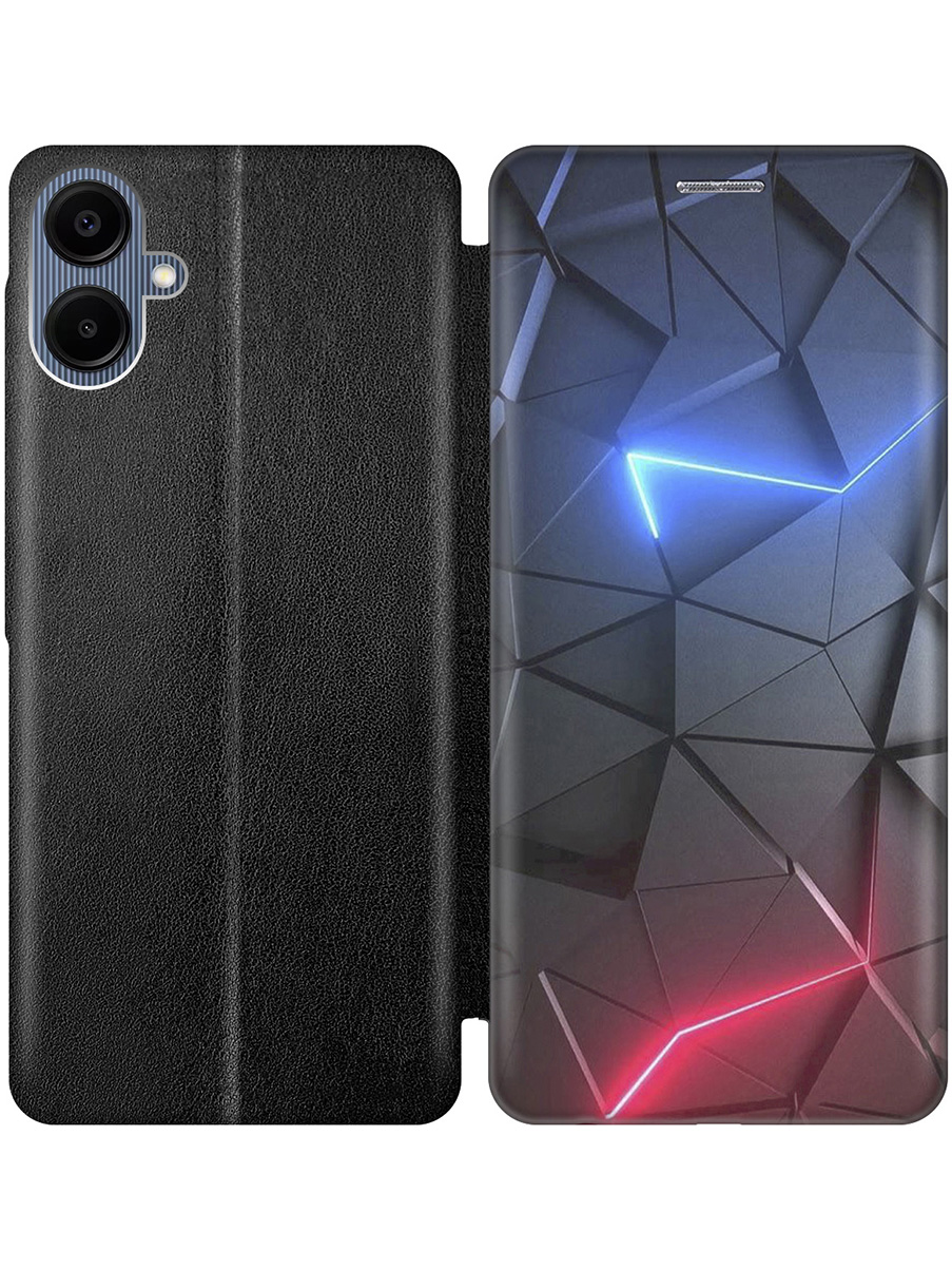 

Чехол-книжка на Samsung Galaxy A06 с принтом "Графитовые грани" черный, Черный;серый;синий, 786717531