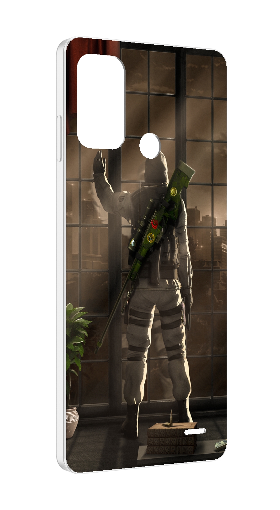 

Чехол MyPads Контр-Страйк-в-дыму для ZTE Blade A52, Прозрачный, Tocco