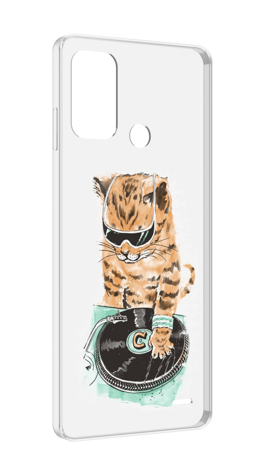 

Чехол MyPads Кот диджей для ZTE Blade A52, Прозрачный, Tocco