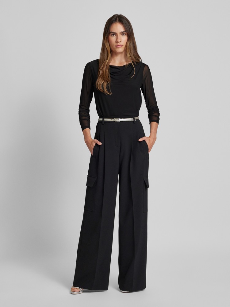 Блуза женская Comma 2158367 черная 40 EU 11974₽