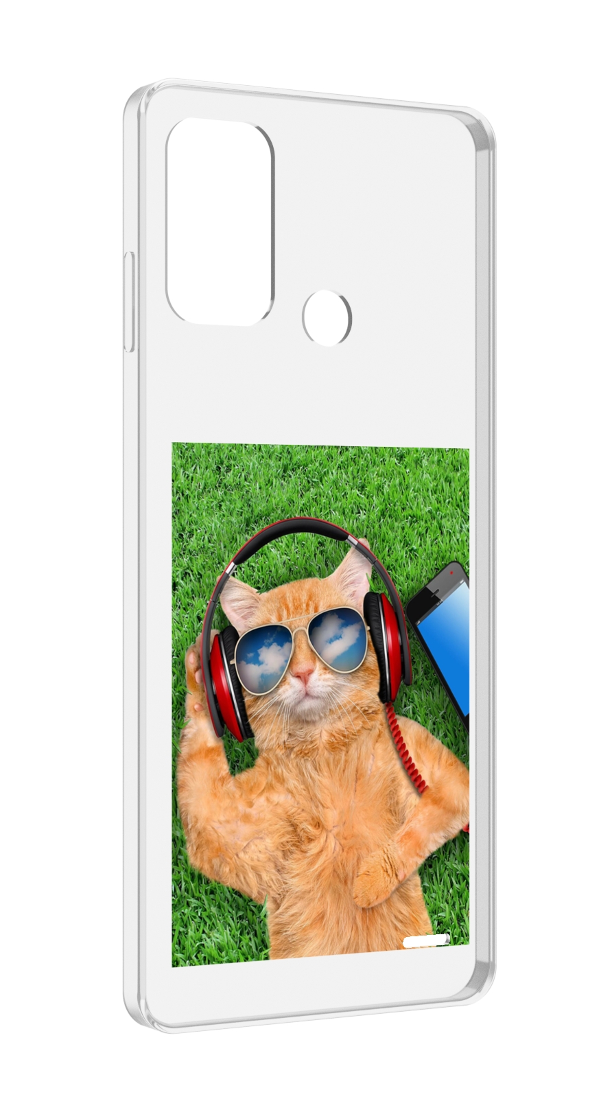 

Чехол MyPads Кот-кайфарик для ZTE Blade A52, Прозрачный, Tocco