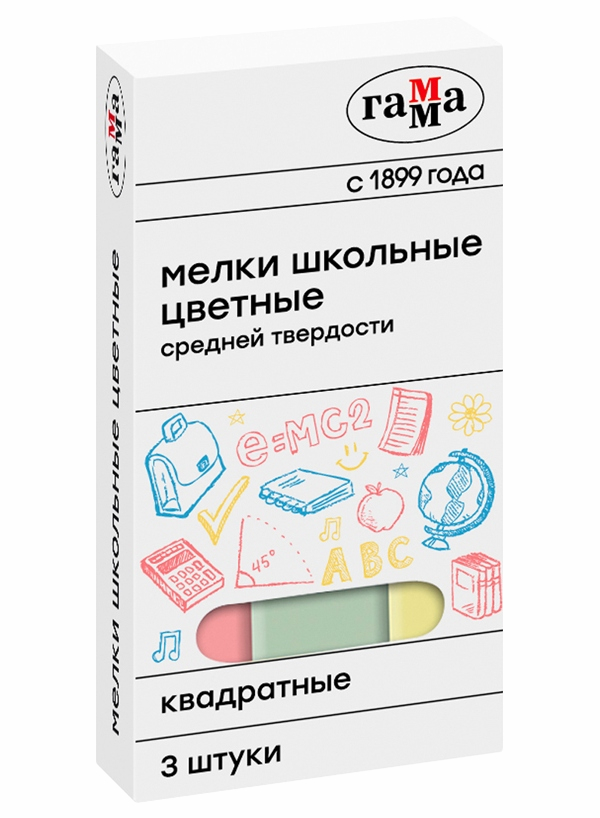 

Мел цветной 3 шт ГАММА 323088