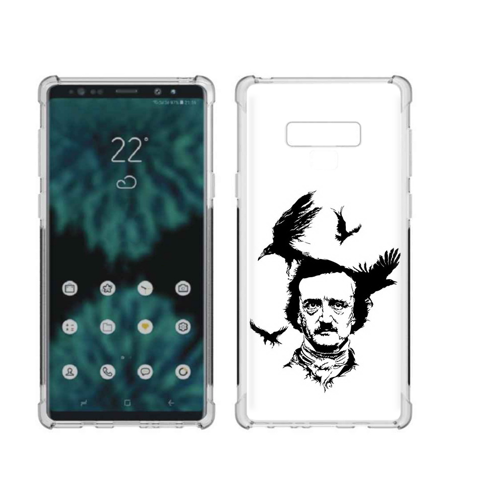 

Чехол MyPads Tocco для Samsung Galaxy Note 9 Эдгар Аллан черно белый (PT115235.598.204), Прозрачный, Tocco