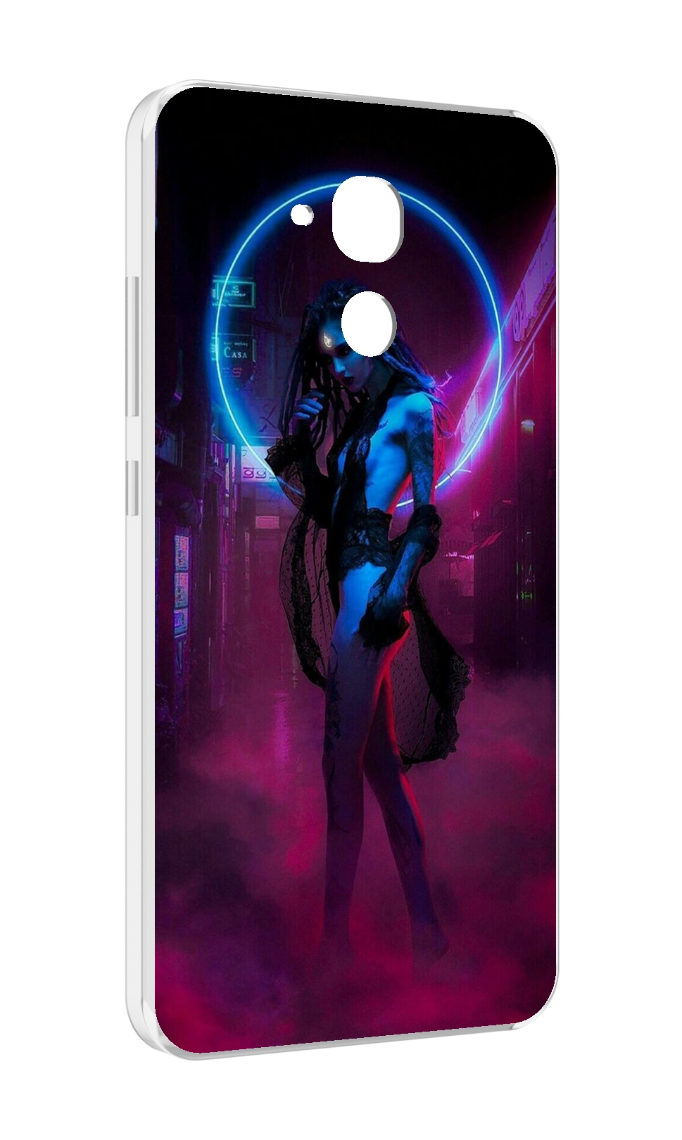 

Чехол MyPads красивая девушка в дыму неон женский для Huawei Honor 5C/7 Lite/GT3 5.2, Прозрачный, Tocco
