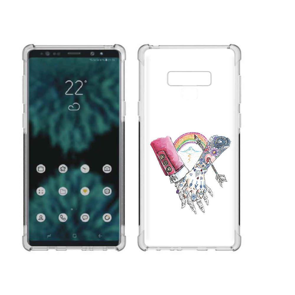 

Чехол MyPads Tocco для Samsung Galaxy Note 9 абстракция руки в татуировках, Прозрачный, Tocco