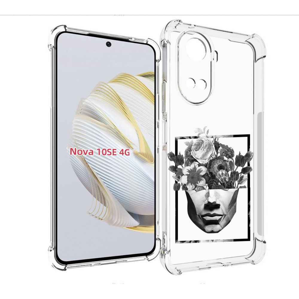 

Чехол MyPads черно белая ваза в абстракции для Huawei Nova 10 SE, Прозрачный, Tocco