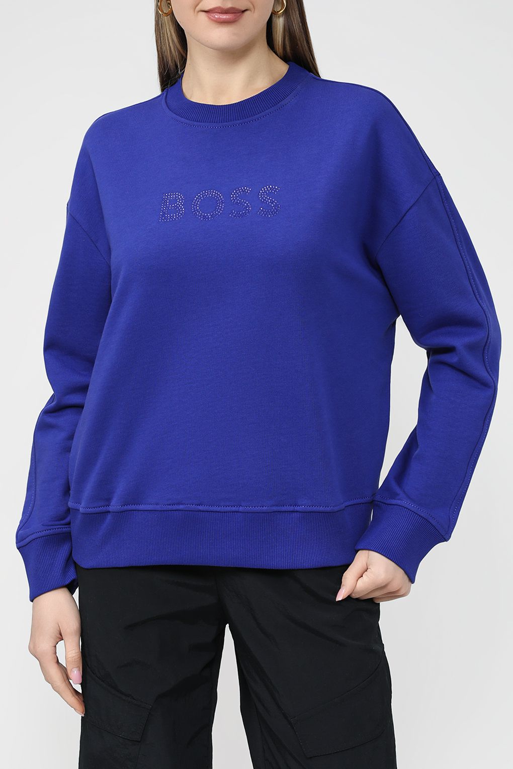 

Свитшот женский BOSS 50503008 синий XS, 50503008