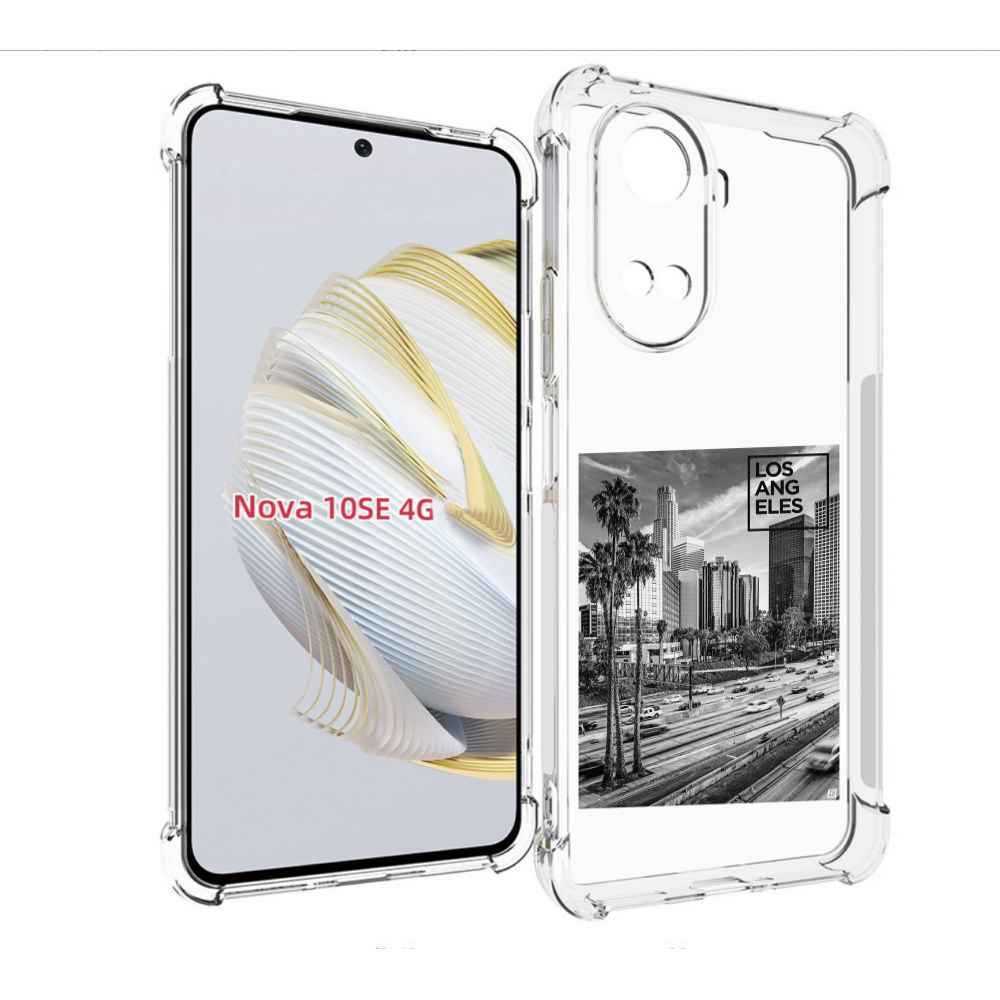 

Чехол MyPads черно белый лос анджелес для Huawei Nova 10 SE, Прозрачный, Tocco