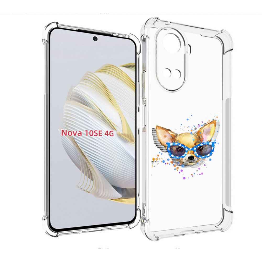 

Чехол MyPads чихуа-хуа в очках для Huawei Nova 10 SE, Прозрачный, Tocco