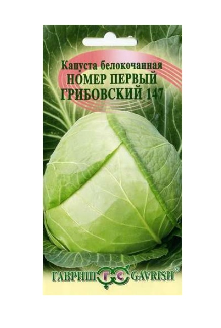 

Семена. Капуста белокочанная №1 "Грибовский 147", ранняя (вес: 0,5 г)