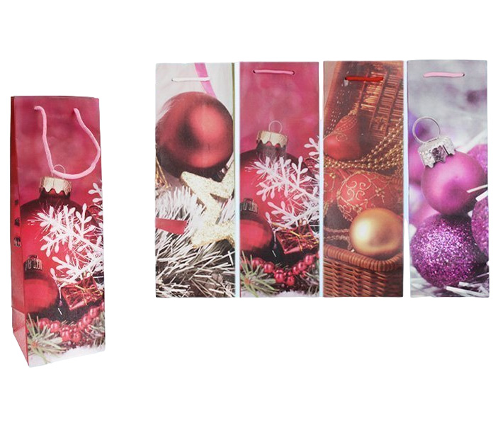 

Пакет С НОВЫМ ГОДОМ ёлочная игрушка цвета /ассорти/ матовый 12*35*10 см. МС-4145