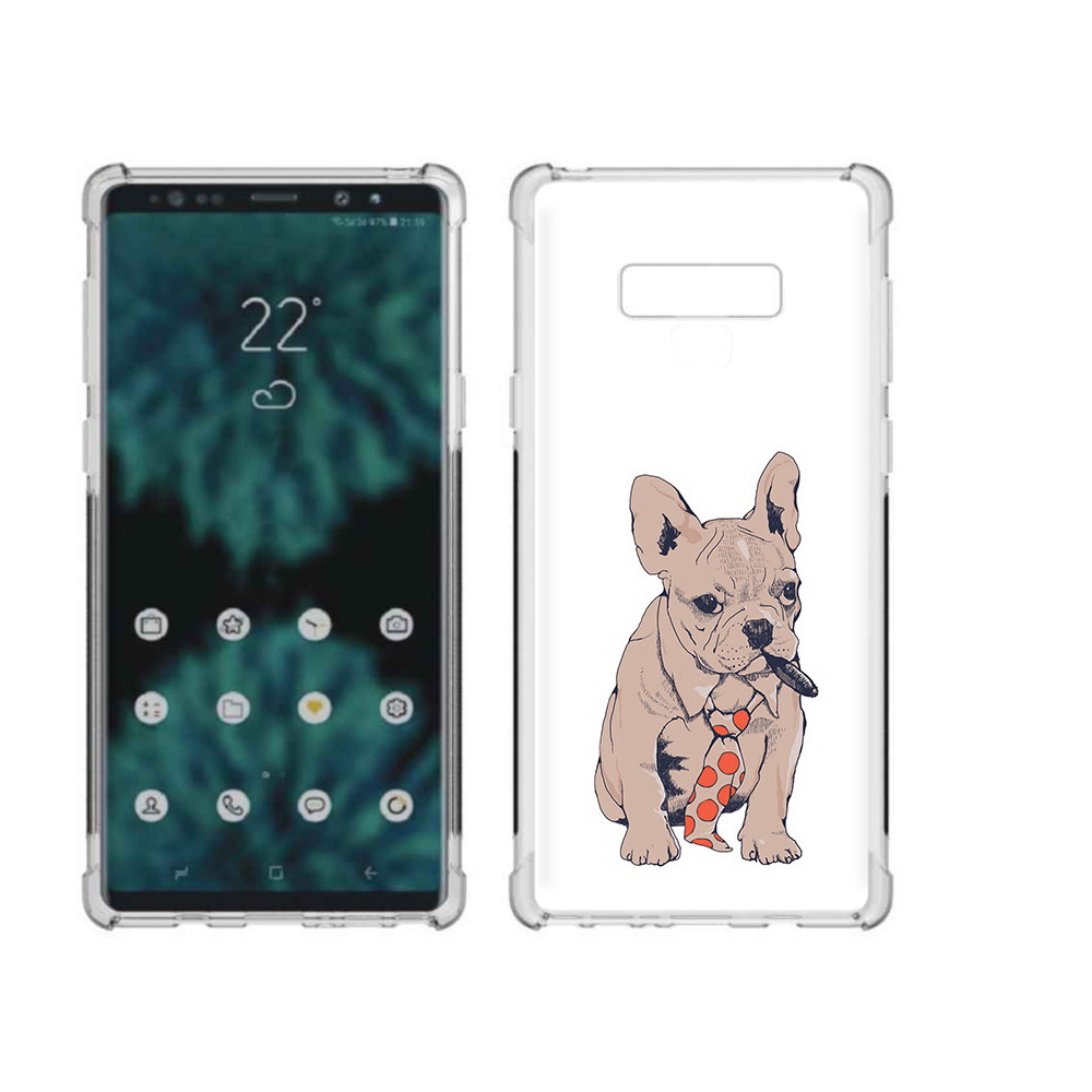 

Чехол MyPads Tocco для Samsung Galaxy Note 9 бульдог с сигарой (PT115235.598.250), Прозрачный, Tocco