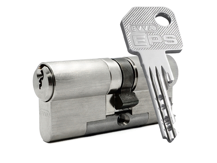 

Цилиндр EVVA EPS ключ-ключ (размер 71х31 мм) - Никель (5 ключей), Серебристый