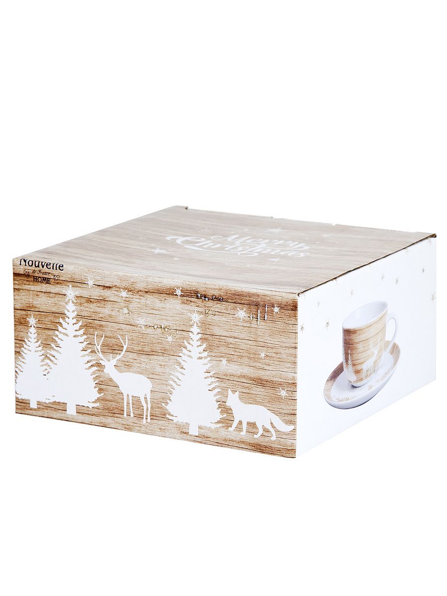 

Чайная пара Nouvelle Home Winter Forest 220мл, Белый
