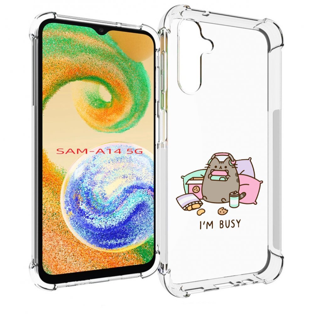 

Чехол MyPads я занятой для Samsung Galaxy A14 4G/ 5G, Прозрачный, Tocco