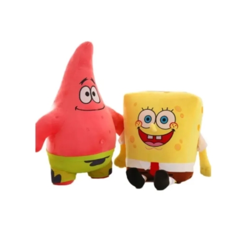 фото Мягкая игрушка wellywell патрик и губка боб 2шт c карабином, 10 см patric_sponge_bob_10