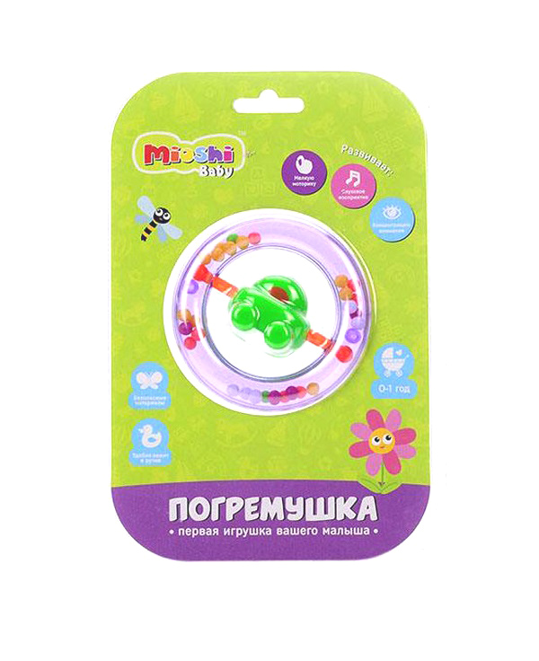 фото Mioshi baby погремушка "машинка" mioshi