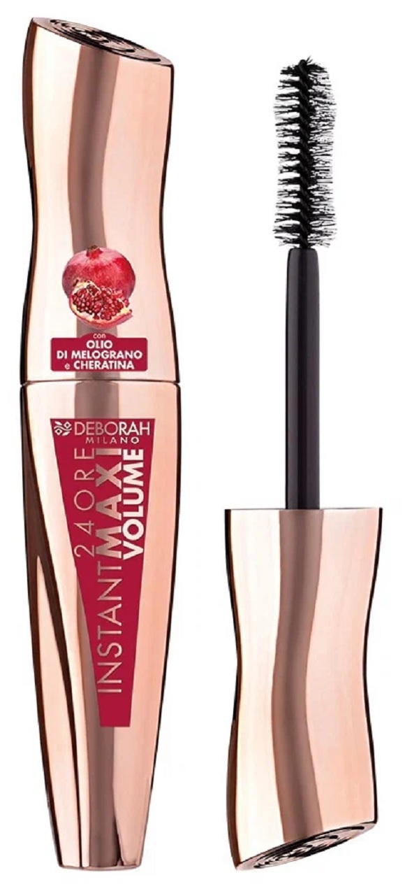 Тушь для ресниц Deborah Milano с гранатом 24 Ore Instant Maxi Volume Mascara, 12 мл х 2шт. тушь для ресниц kiko milano luxurious lashes extra volume brush mascara для объема 11 мл